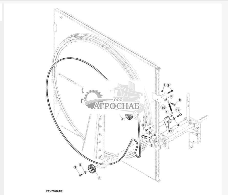Привод вращающегося решета 